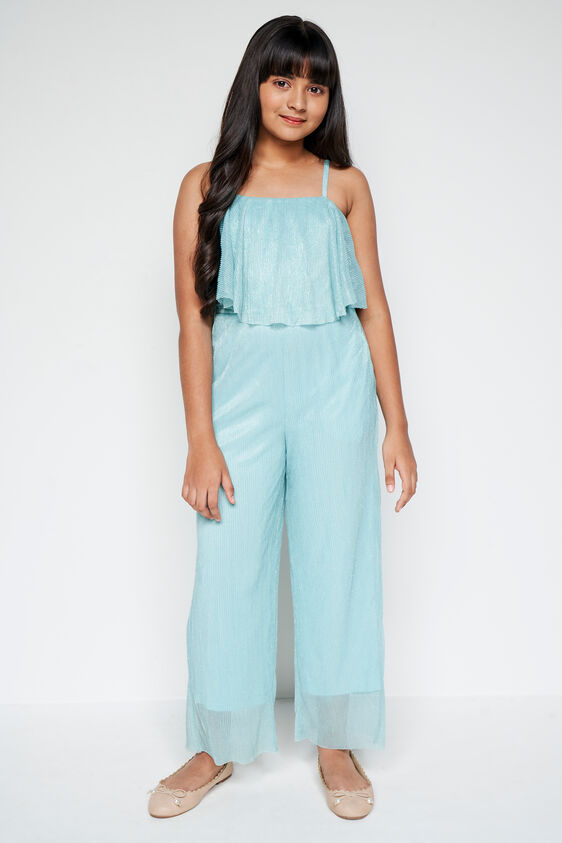 Pretty Pleats Jumpsuit, Turquoise, image 2